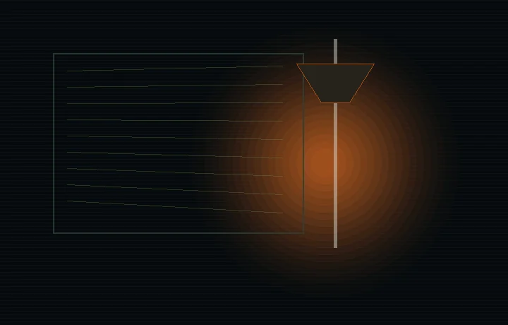 Abstract research desk artwork