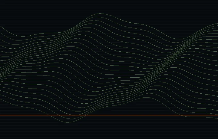 Abstract topographic line artwork